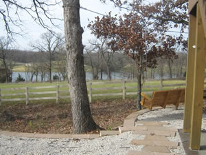Customer smoking area.